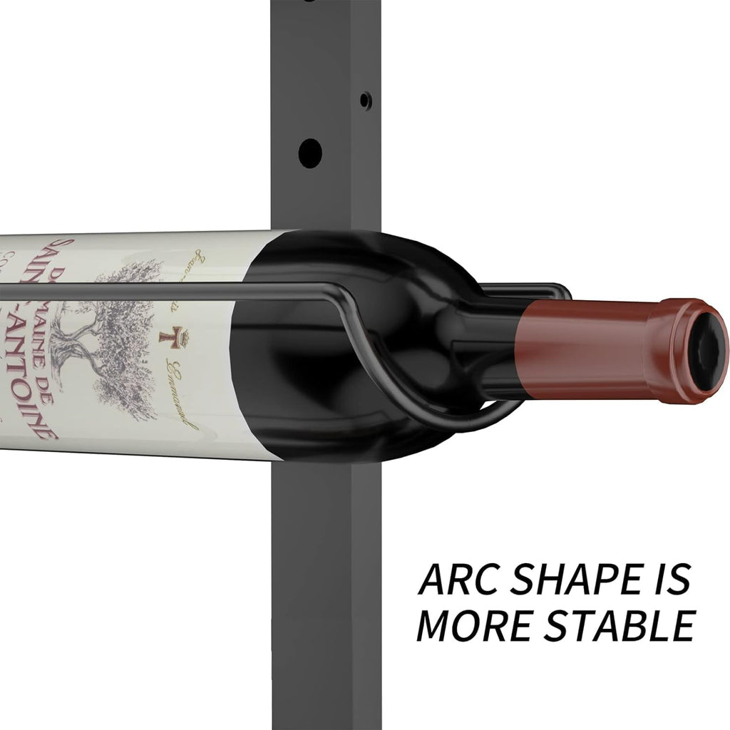 2 Pack 12 Bottle Wall Wine Rack for 24 Wine Bottles, DIY Detachable Wall Mount Wine Rack, Wine Storage Organizer Display Holder Used As One or Four, for Dining Room, Wine Cellar, New Year's Gift