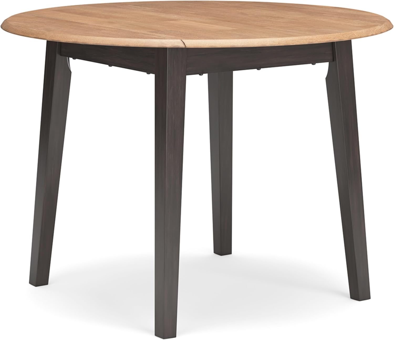Signature Design by Ashley Hammis Round Dining Room Drop Leaf Table, Seats up to 4, Hinged Drop Leaves, Wood, 36.38" W x 36.38" D x 29.88" H, Dark Brown