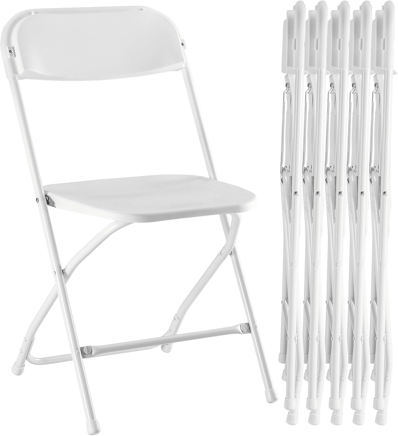 Sweetcrispy Folding Chair 4 Pack, Leather Padded Folding Chairs, Sturdy Metal Foldable Chairs, Easy to Use and Store, Outdoor and Indoor, for Home, Office, Party, Comfy, Black
