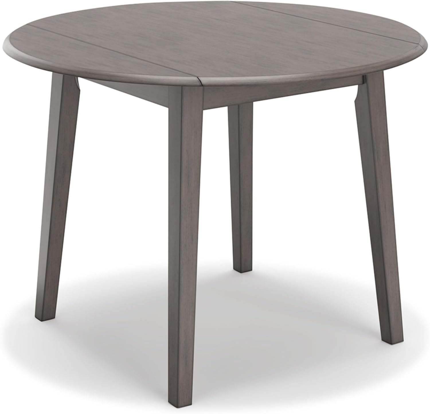 Signature Design by Ashley Hammis Round Dining Room Drop Leaf Table, Seats up to 4, Hinged Drop Leaves, Wood, 36.38" W x 36.38" D x 29.88" H, Dark Brown