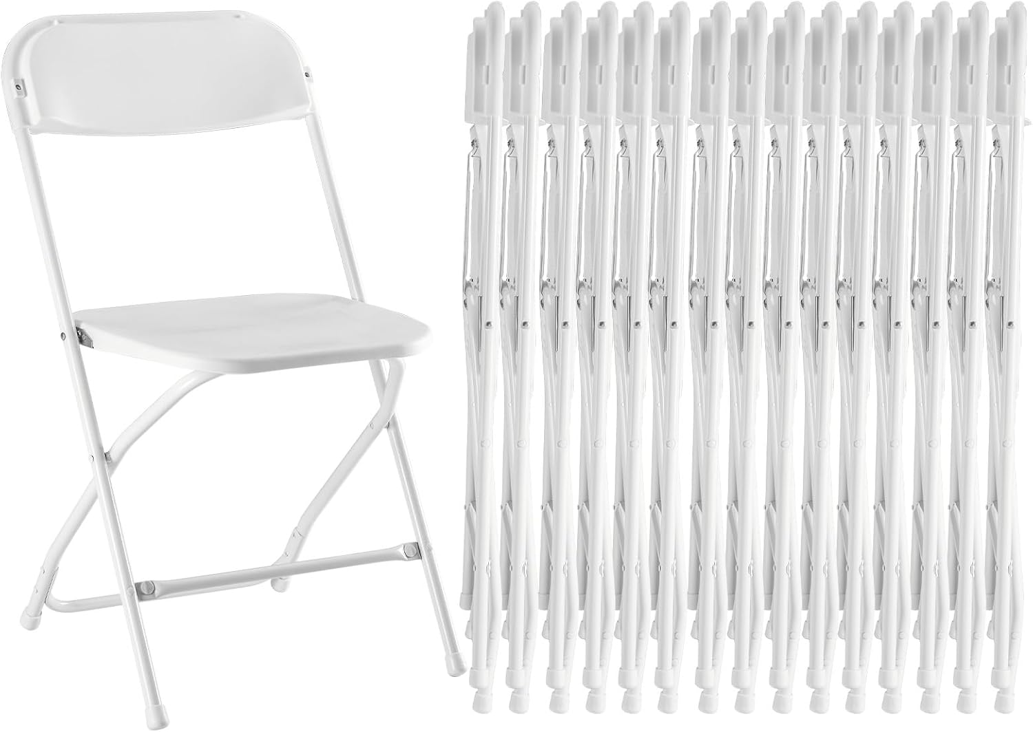 Sweetcrispy Folding Chair 4 Pack, Leather Padded Folding Chairs, Sturdy Metal Foldable Chairs, Easy to Use and Store, Outdoor and Indoor, for Home, Office, Party, Comfy, Black