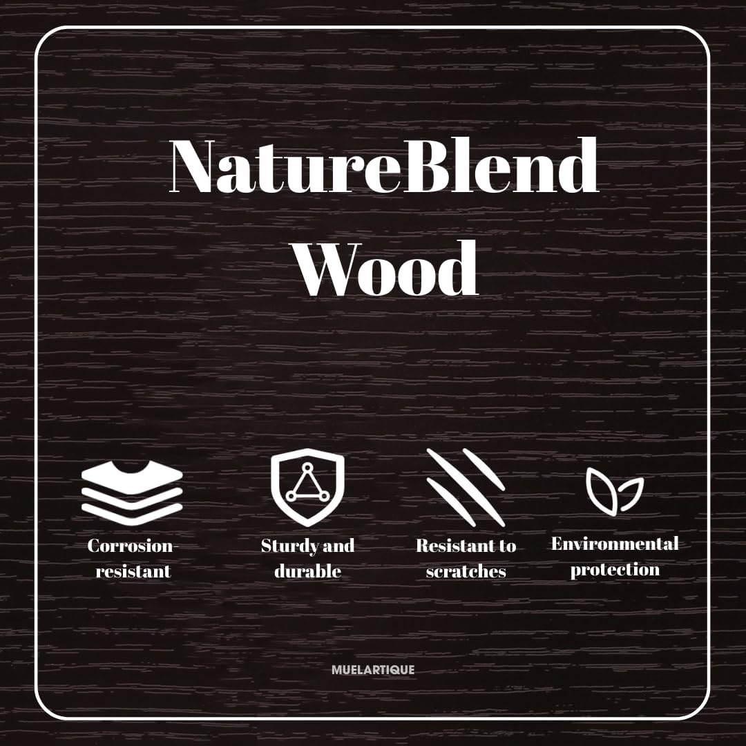 Muelartique Ladder Desk with Drawer and Shelves, Modern Home Office Desk with Bookcase Design, Compact Writing Table Workspace for Small Spaces, Handleless Design