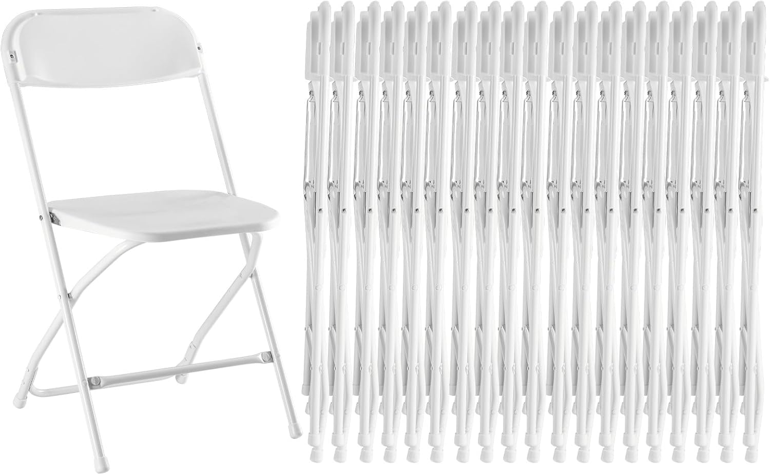 Sweetcrispy Folding Chair 4 Pack, Leather Padded Folding Chairs, Sturdy Metal Foldable Chairs, Easy to Use and Store, Outdoor and Indoor, for Home, Office, Party, Comfy, Black