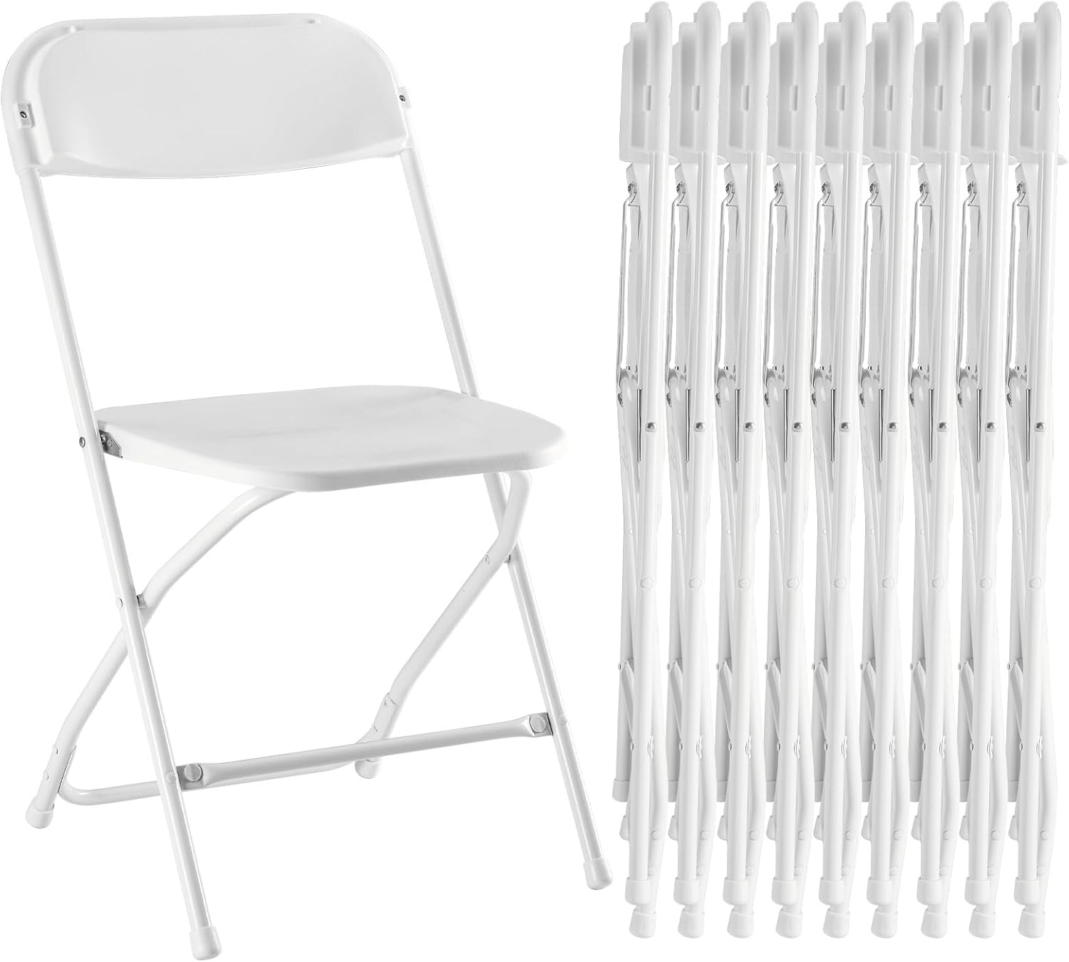 Sweetcrispy Folding Chair 4 Pack, Leather Padded Folding Chairs, Sturdy Metal Foldable Chairs, Easy to Use and Store, Outdoor and Indoor, for Home, Office, Party, Comfy, Black