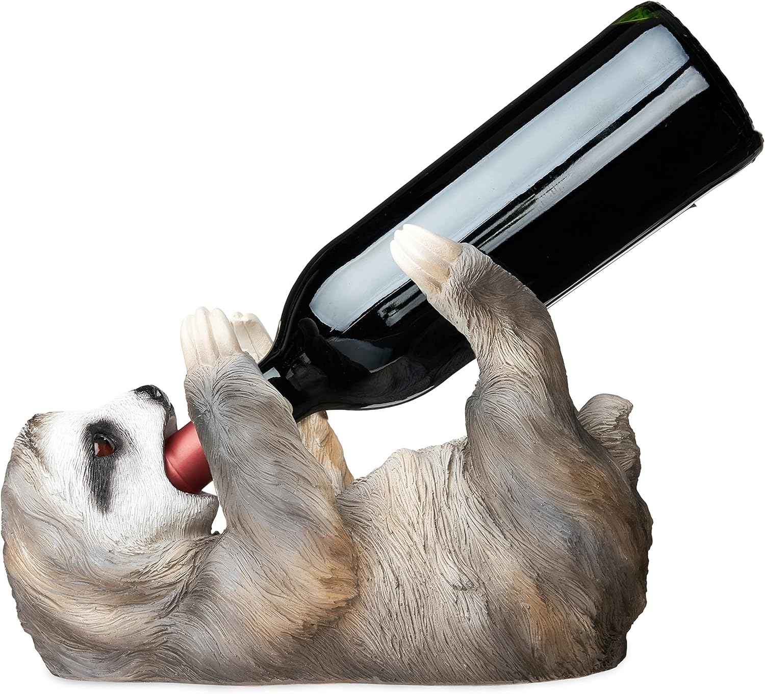 True Flirty Flamingo Polyresin Wine Bottle Holder, Perfect for Kitchen Decor, Wine Accessories, Wine Bar Decor, Holds 1 Standard Wine Bottle, Set of 1