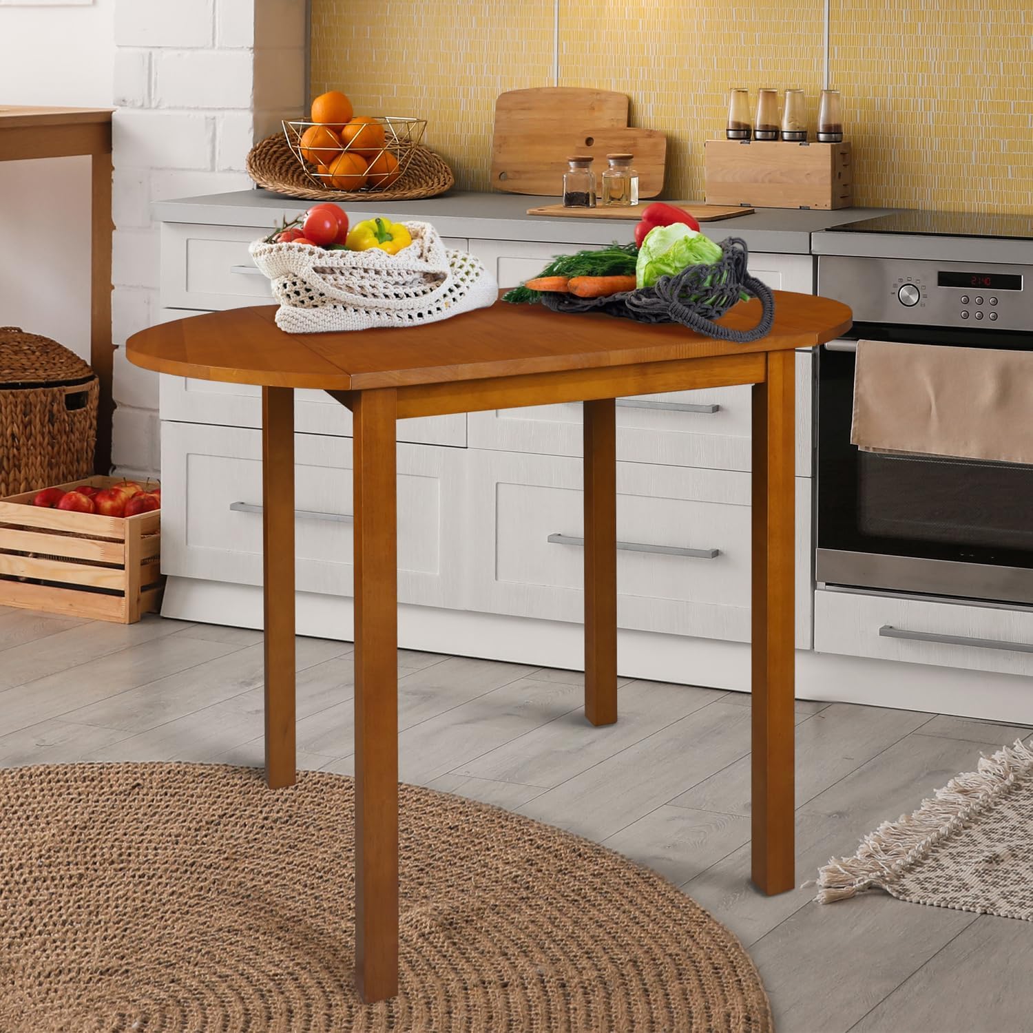 Wings 100% Solid Wood Dining Room Drop Leaf Table